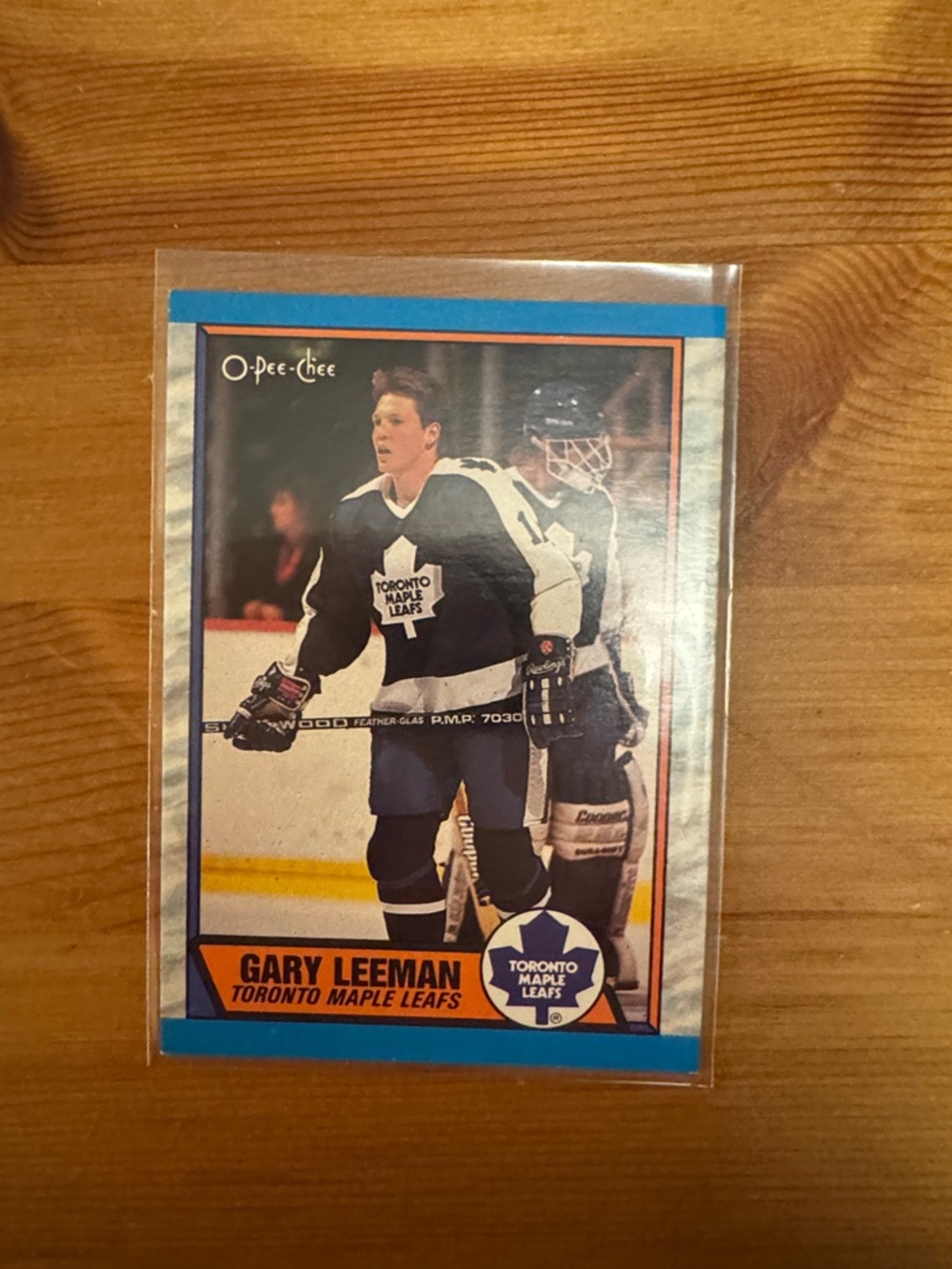 Toronto Maple Leafs Blue Hockey Trading Card - Gary Leeman